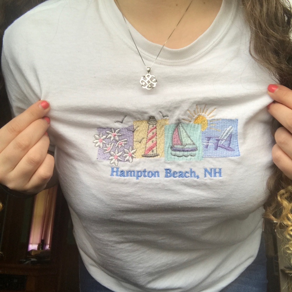 Hampton Beach embroidered T-shirt